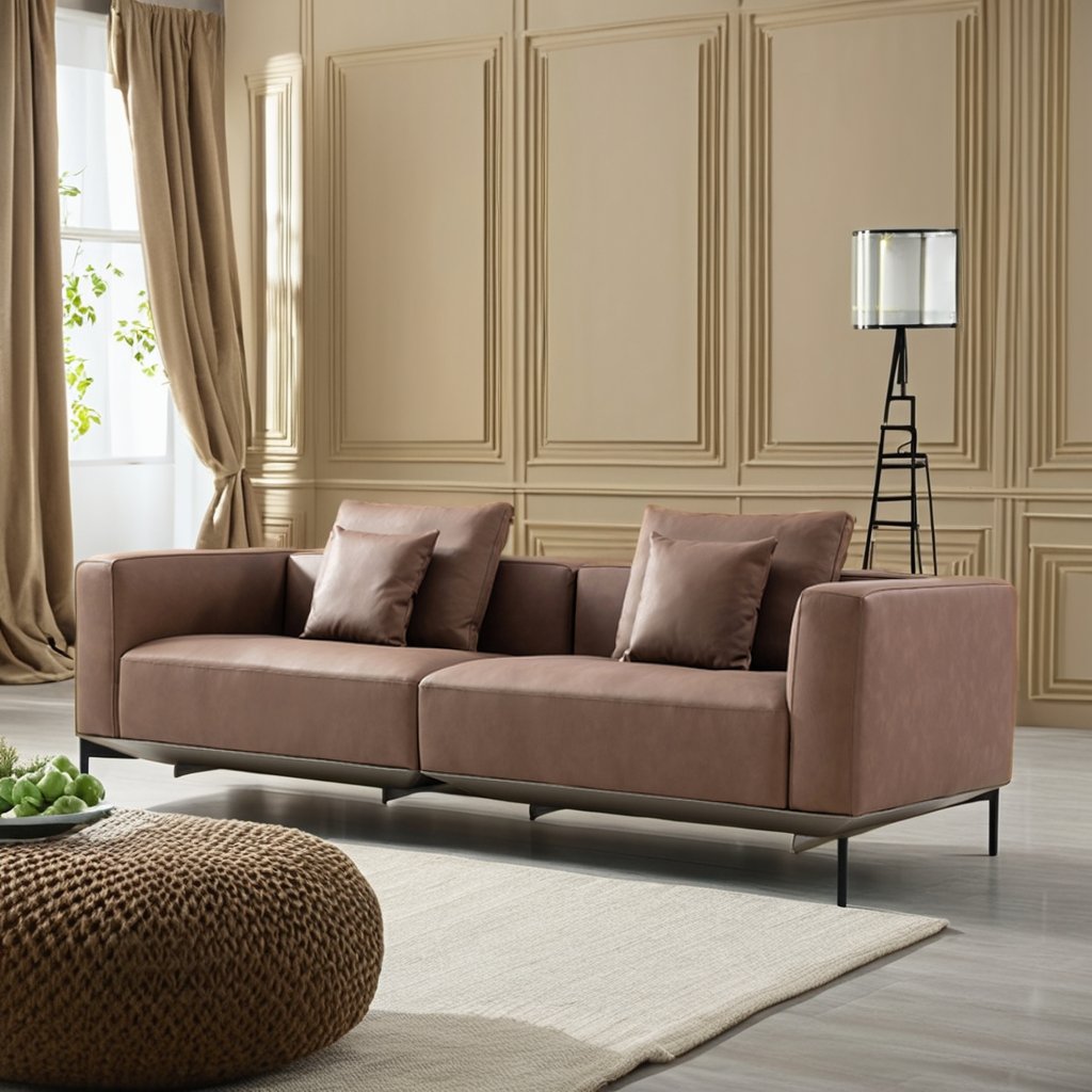 Morden Living Room Furniture Set New Design Simple Customized Genuine Leather Fabric solid wood frame living room sofa