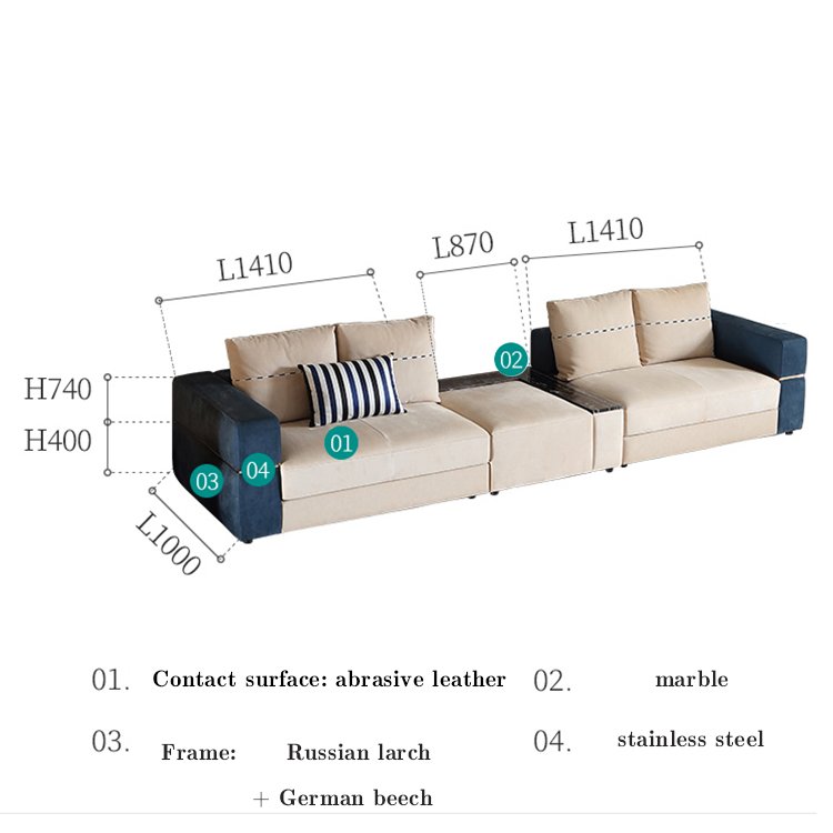 2024 Italian modern art design Nubuck Leather sofa set furniture living room sofa set furniture italian design modern