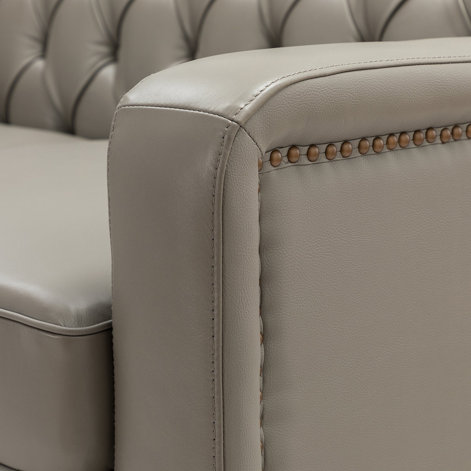 American style modern Living Room Furniture Chesterfield Sofa set 3 seater design tufted leather chesterfield sofa