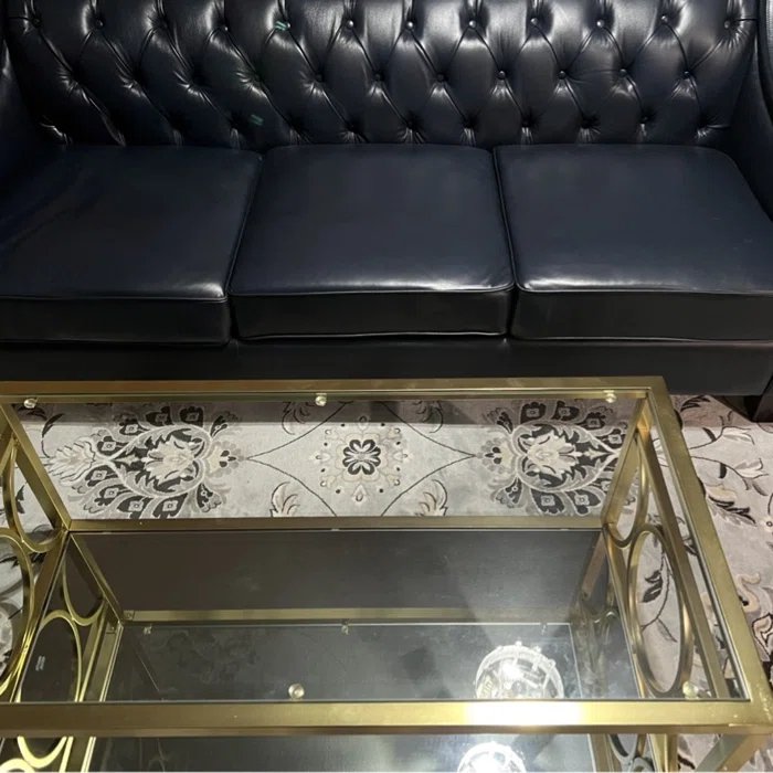 American style modern Living Room Furniture Chesterfield Sofa set 3 seater design tufted leather chesterfield sofa