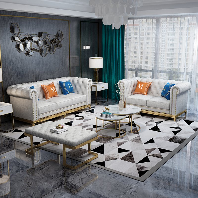 Cheap Simple American Technology Fabric Light Luxury Sofa Furniture Set Comfortable Living Room Sofa Sets