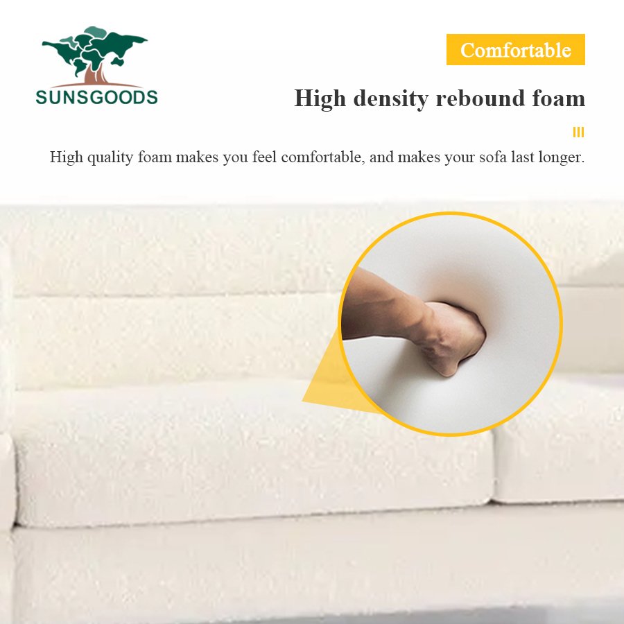 Factory Modern Designer Sofa Fabric Velvet White Sectional Sofa Set Furniture Luxury Lounge Living Room Sofa
