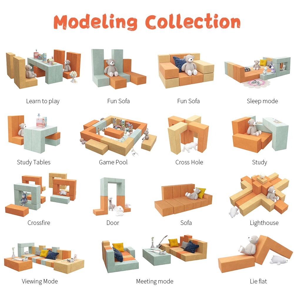 Modular Children Play Couch Kids Sofa Modular For Kids Kids play sofa modular children play couch