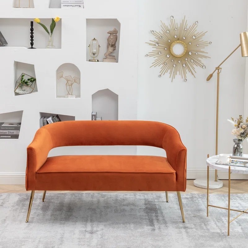 Velvet 2 Seater Sofa,arm Loveseat, Living Room Sofa 30 Bedroom Furniture Customized Modern Bedroom Livingroom Furniture Tufted