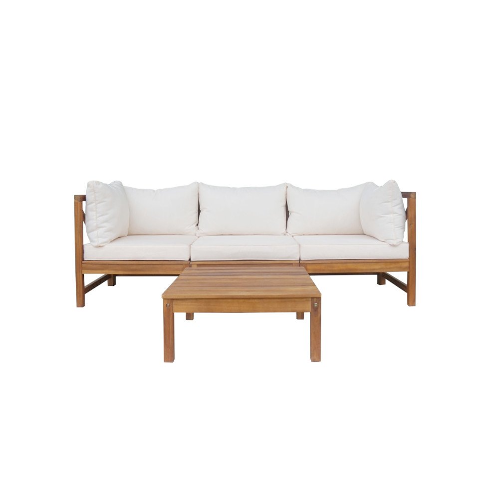 RACHEL Sofa Set with 5cm seat cushions and back pillows Made of Acacia Wood Best Quality Wholesale