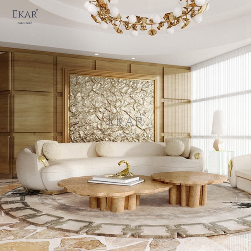 Soft and comfortable curved sofa for living room rest - living room sofa - modern furniture