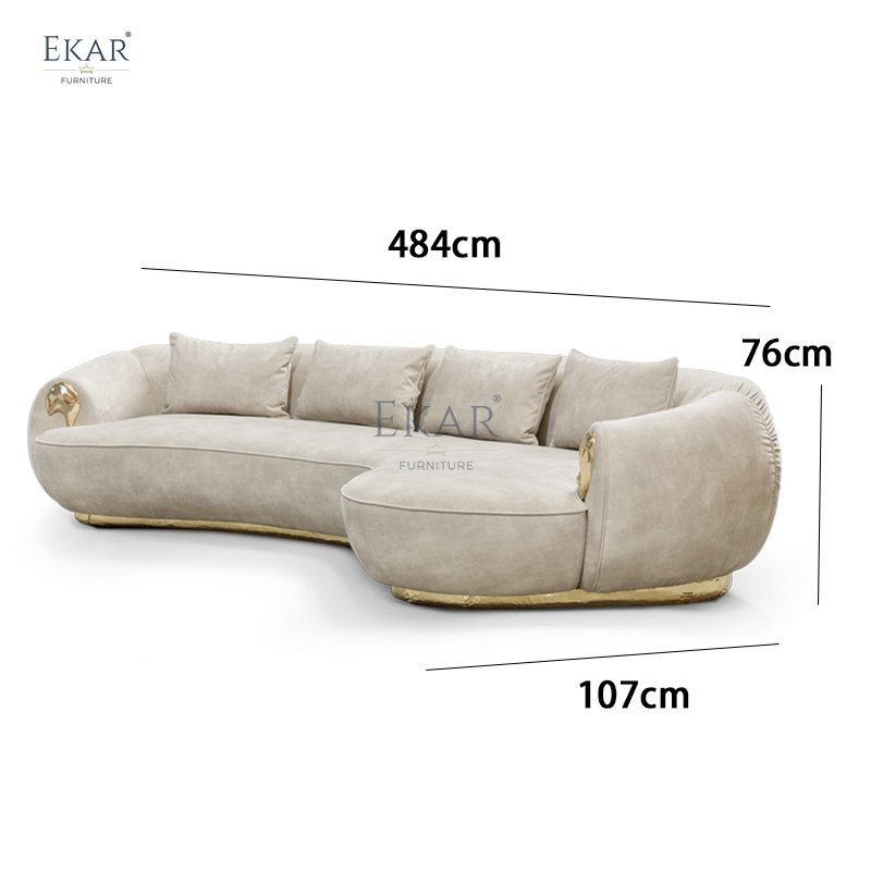 Soft and comfortable curved sofa for living room rest - living room sofa - modern furniture