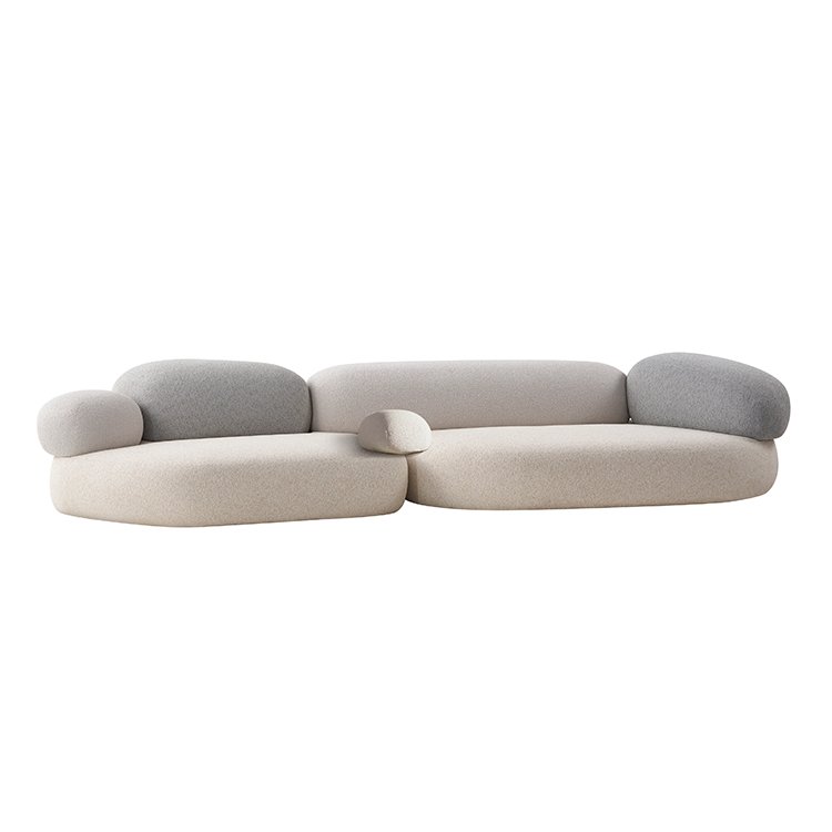 Noble Luxury Home Or Hotel White Sofa Fabric Sofa Set Furniture Living Room