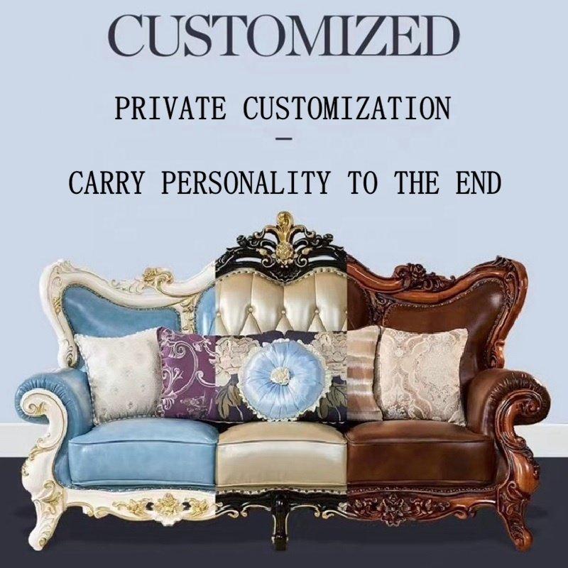 luxury european living room sofa set furniture for wholesales Hot selling royal green or blue sofas and sofa chair