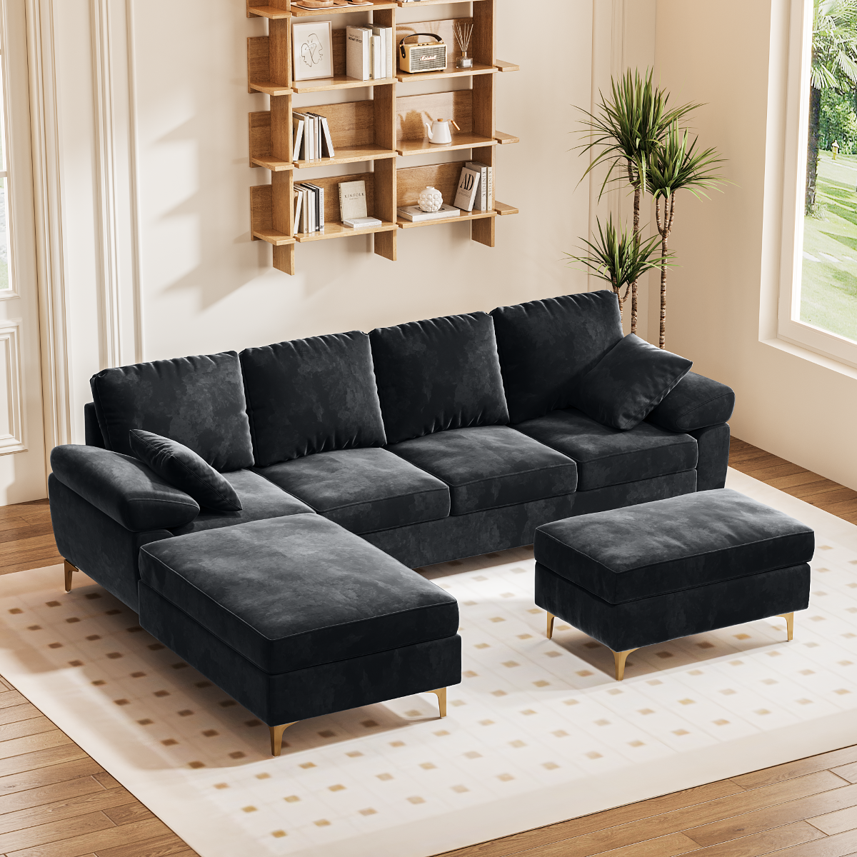 Living Room Sofas Living Room Convertible Sofa Bed With 3 Cushions and Breathable Fabric for Apartments Offices Furniture Home