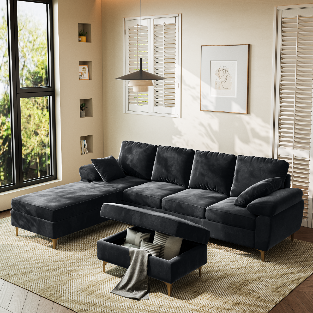 Living Room Sofas Living Room Convertible Sofa Bed With 3 Cushions and Breathable Fabric for Apartments Offices Furniture Home