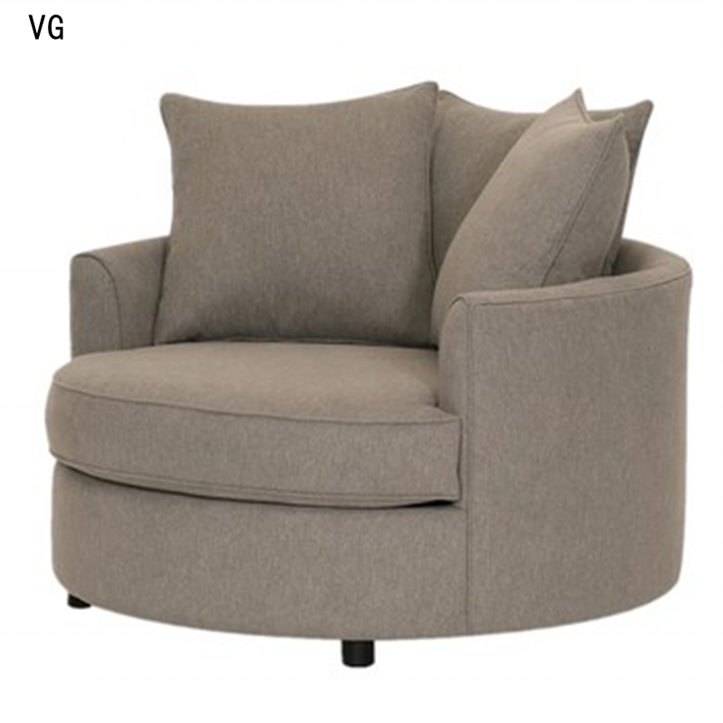 High quality single round lounge sofa chair modern wooden sofa set furniture living room sofas