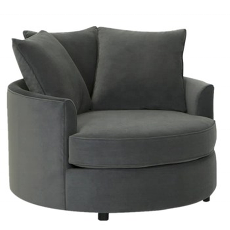 High quality single round lounge sofa chair modern wooden sofa set furniture living room sofas