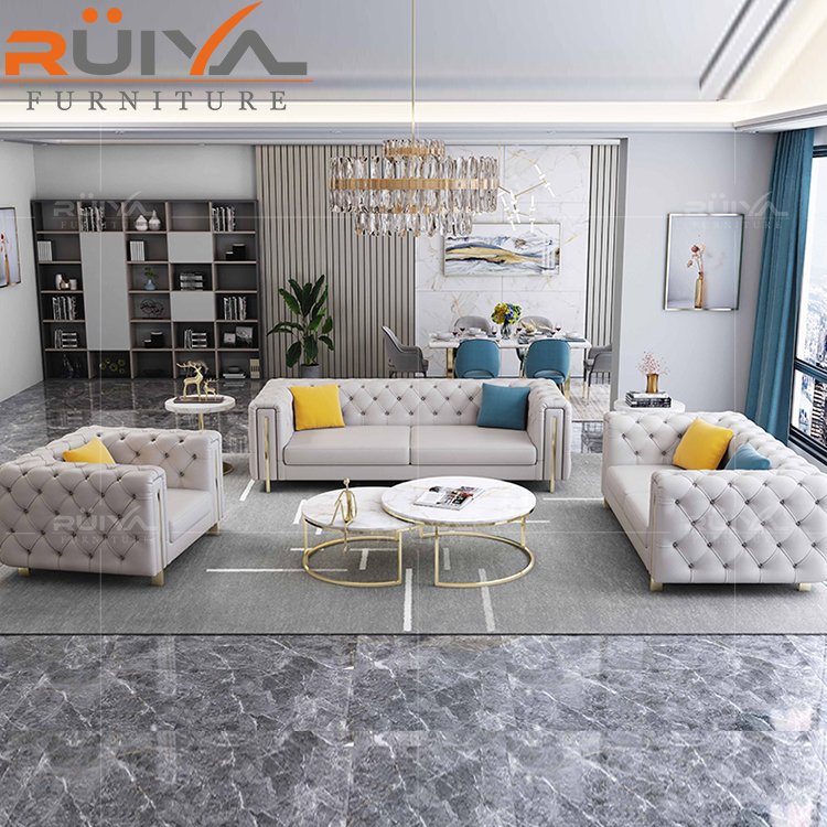 Fabric nordic sofa couch living room sofa set grey color 3 2 1 sofa set designs home furniture
