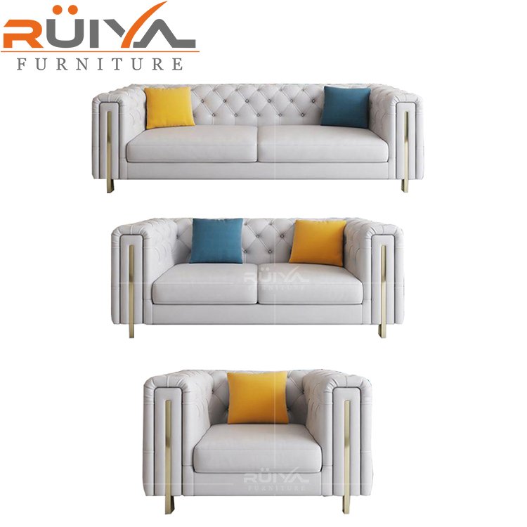 Fabric nordic sofa couch living room sofa set grey color 3 2 1 sofa set designs home furniture