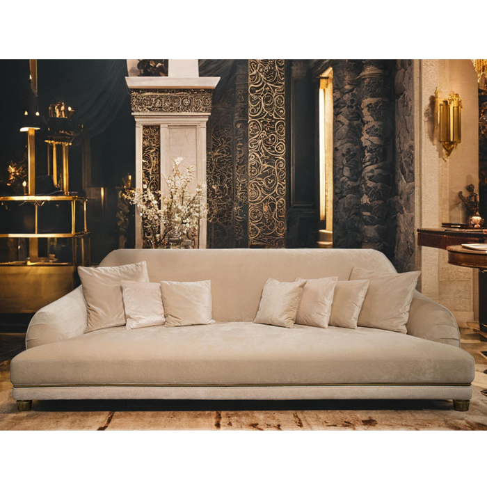 Italian design high end home furniture customized modern design fabric big sofa luxury living room sofa