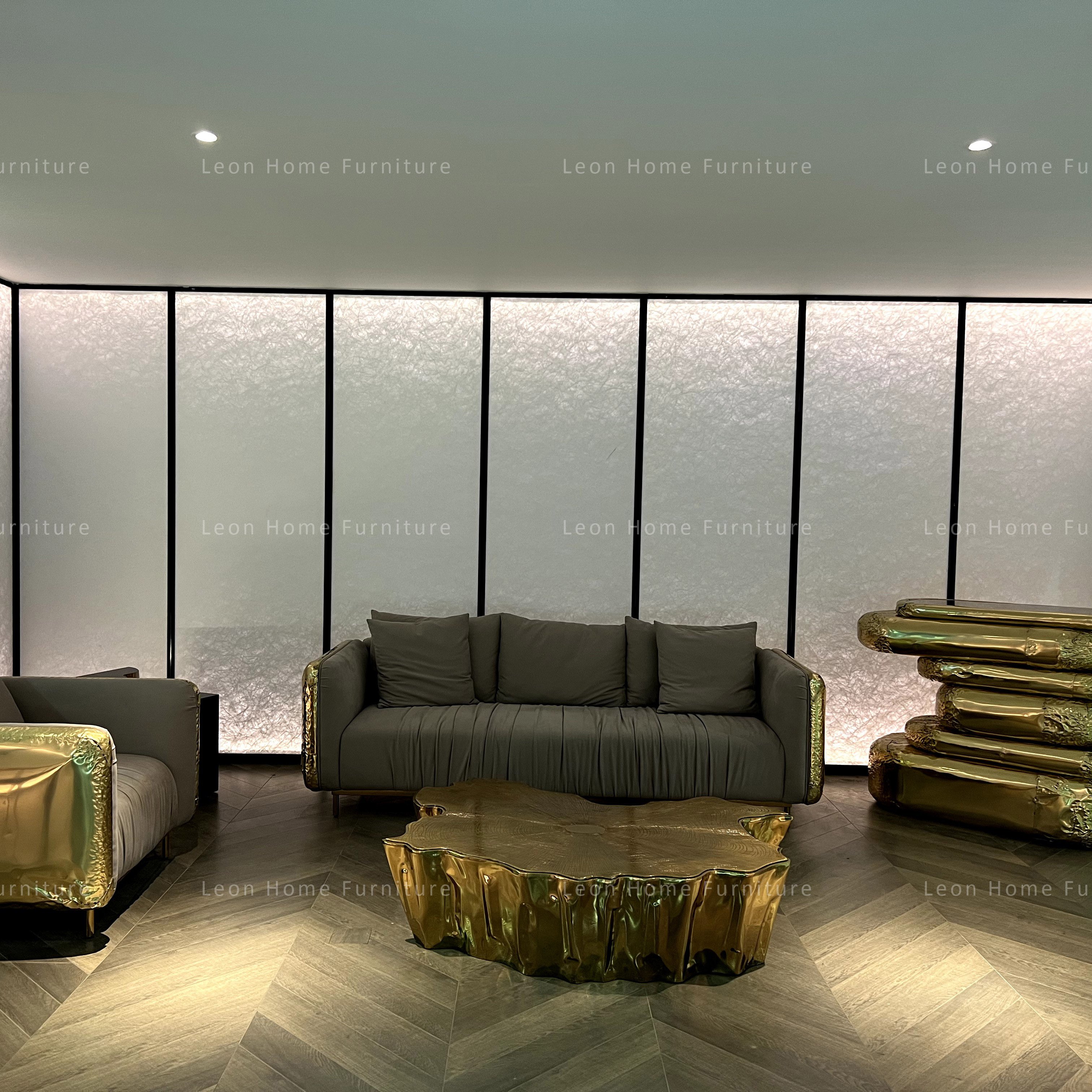 Boca Design Premium Villa Modern Style Light Luxury leather Sectional Couch Customize Sofa Set Furniture living room sofa