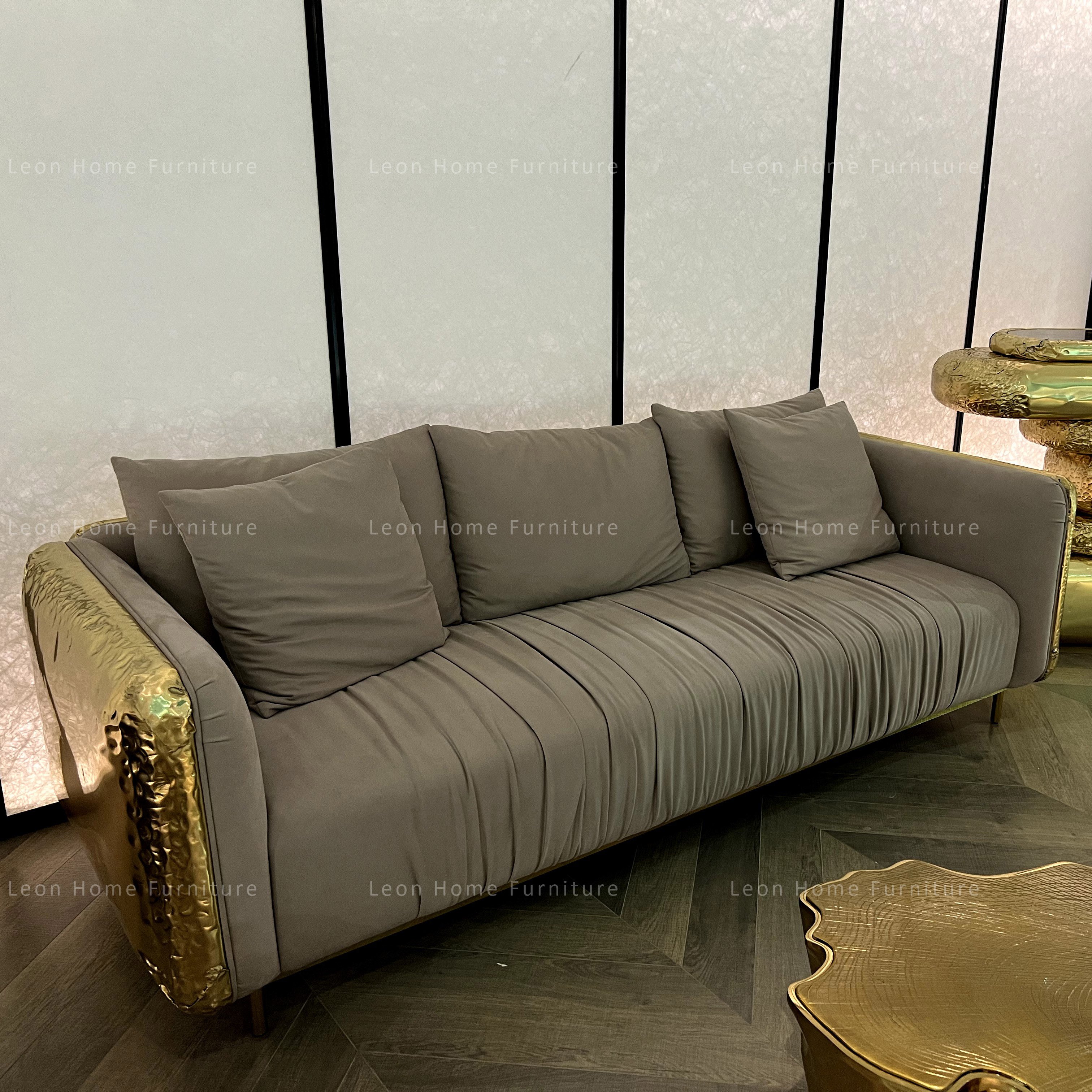 Boca Design Premium Villa Modern Style Light Luxury leather Sectional Couch Customize Sofa Set Furniture living room sofa