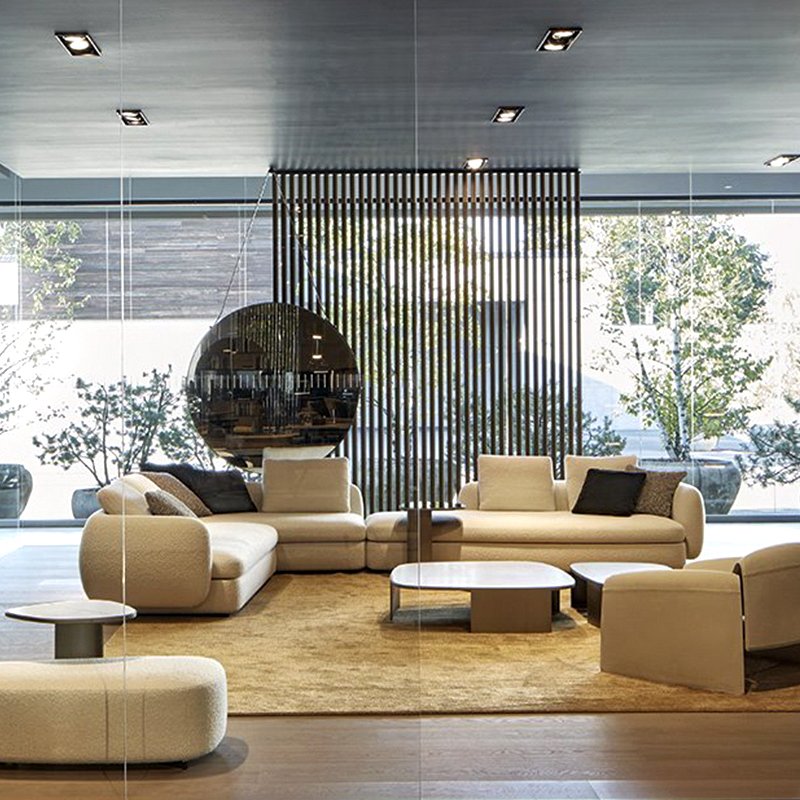 Italian luxury design furniture post modern couch living room sofa set fabric hot sales nordic lazy sleeper sofa