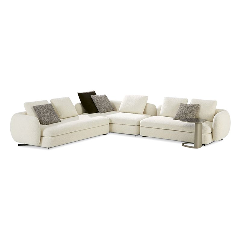 Italian luxury design furniture post modern couch living room sofa set fabric hot sales nordic lazy sleeper sofa