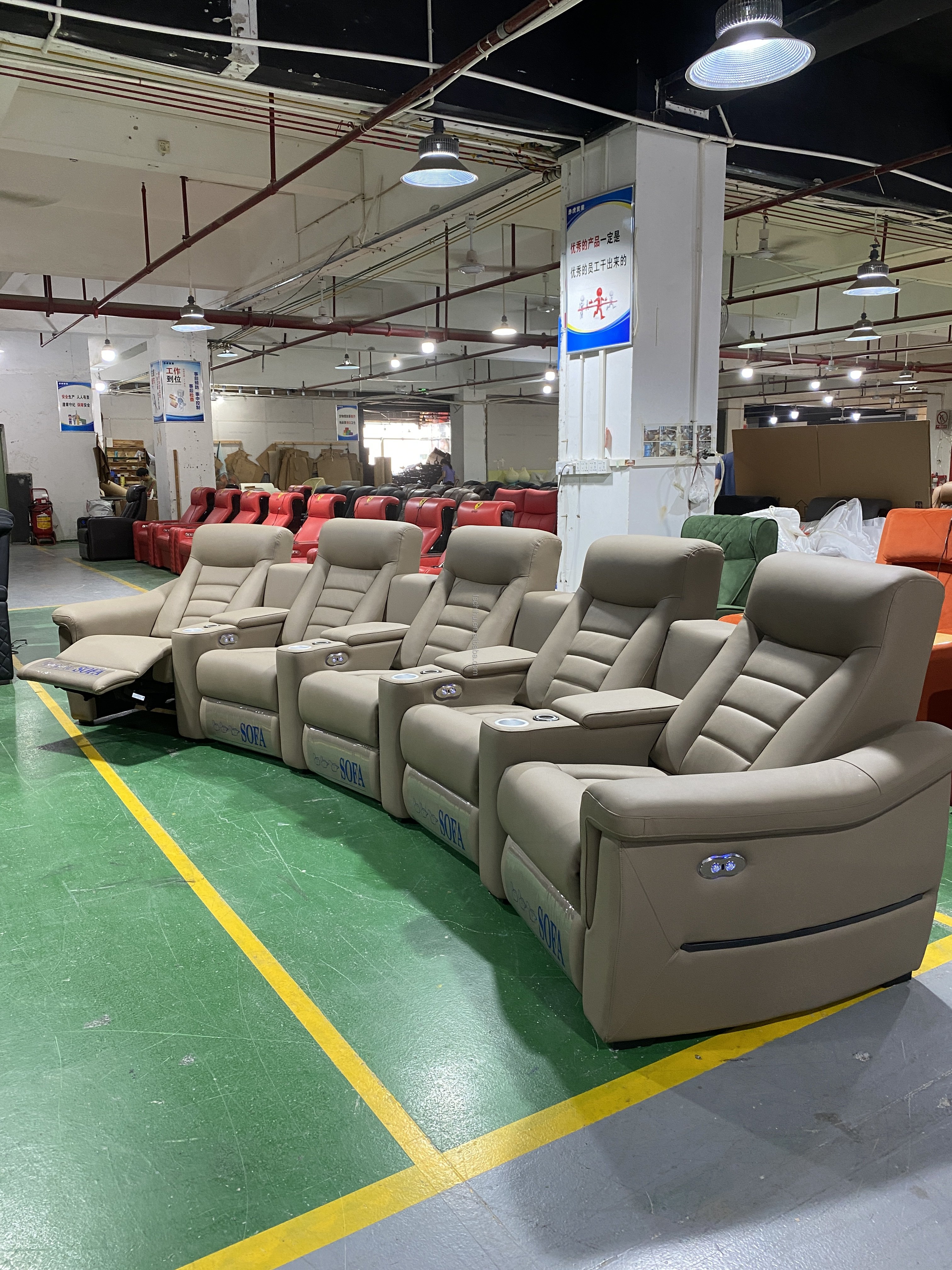 High Comfort and Durability Custom Genuine Leather Living Room Sofa Set power reclining lazy boy sofa chairs with storage
