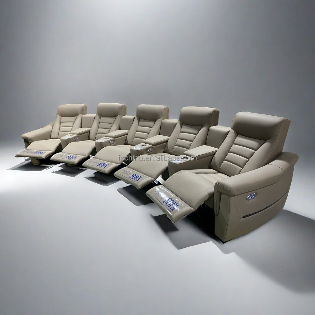 High Comfort and Durability Custom Genuine Leather Living Room Sofa Set power reclining lazy boy sofa chairs with storage