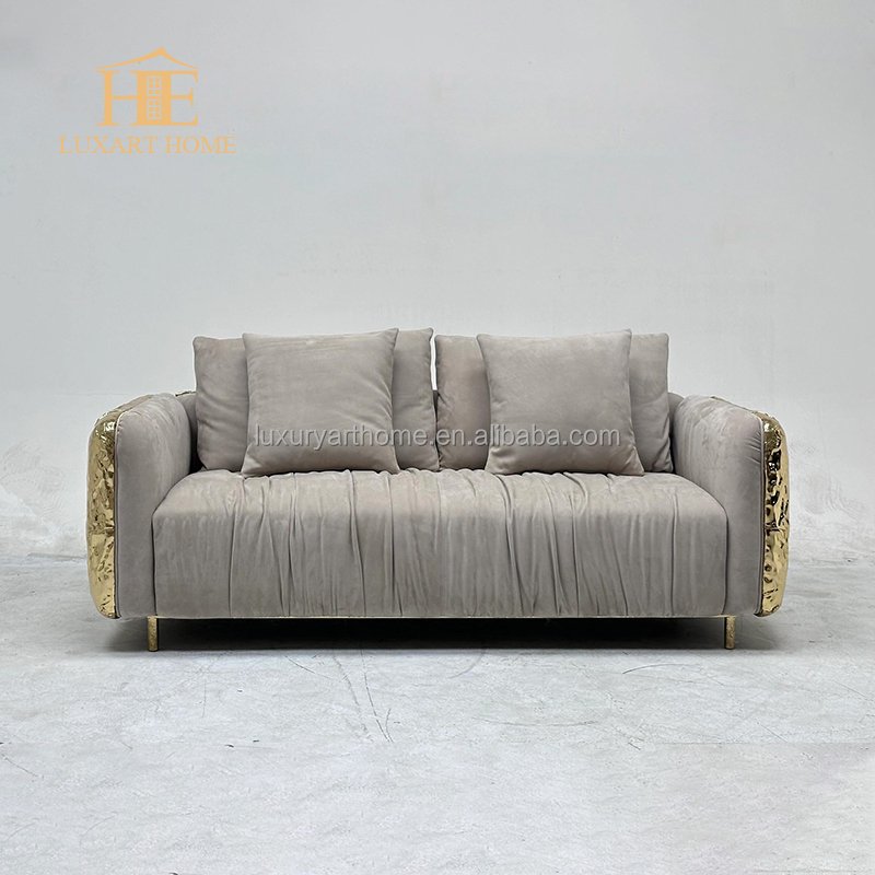 High-end custom Italian couches living room solid wood fabric sofa house villa sitting room luxury modern furniture sofa set
