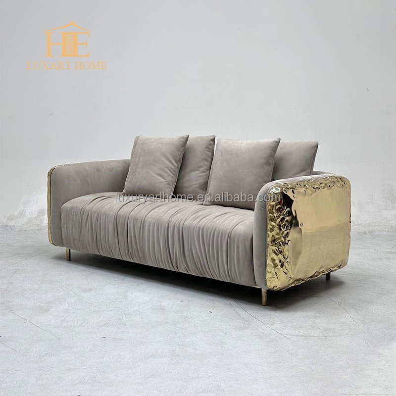 High-end custom Italian couches living room solid wood fabric sofa house villa sitting room luxury modern furniture sofa set
