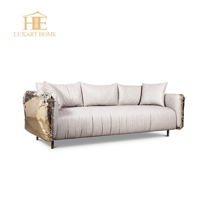 High-end custom Italian couches living room solid wood fabric sofa house villa sitting room luxury modern furniture sofa set