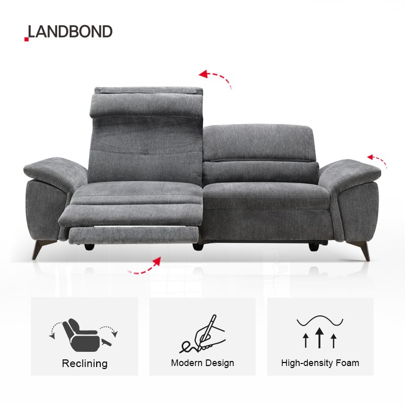 Modern electric recliner functional sofa 3Seater fabric Home Living Room Furniture Sofa lounge Canape Divano for hotel and villa