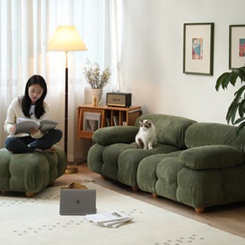 2020 New Design Nordic Fabric Sofa Small Family Simple Modern Living Room Popular Creative Combination Sofa