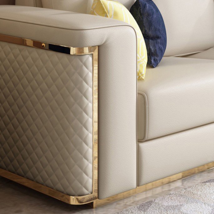 Light luxury sofa three-seat combination sofa high-end post-modern retro Hong Kong style living room sofa