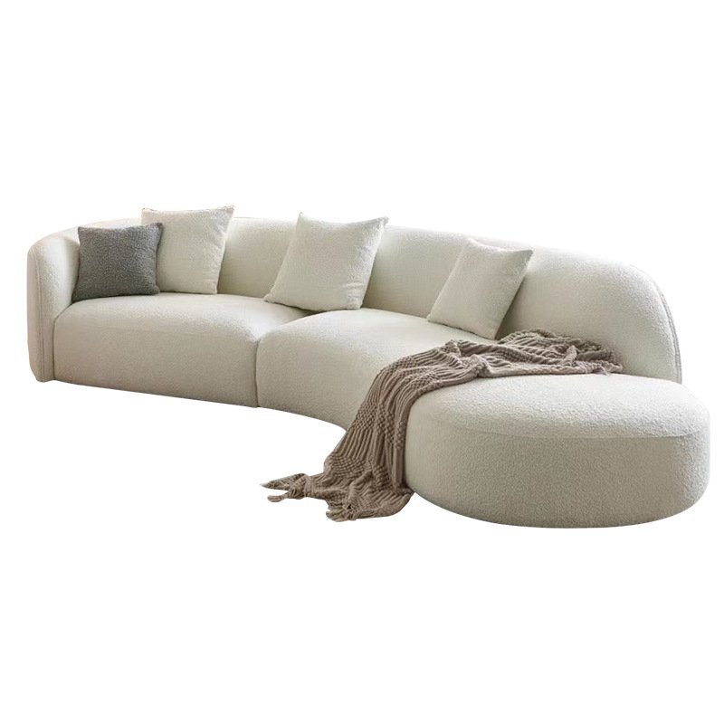 Nordic arc cashmere moon sofa living room modern luxury designer Italian style minimalist profiled fabric sofa