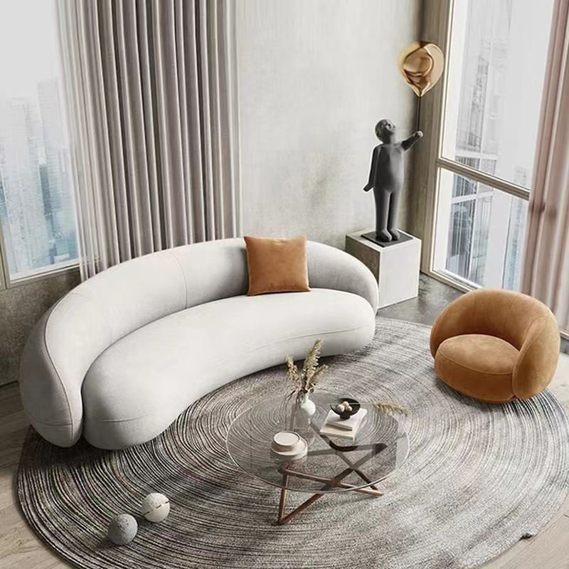Hot sale modern sofa simple sofa simple special-shaped white light luxury living room sofa furniture combination