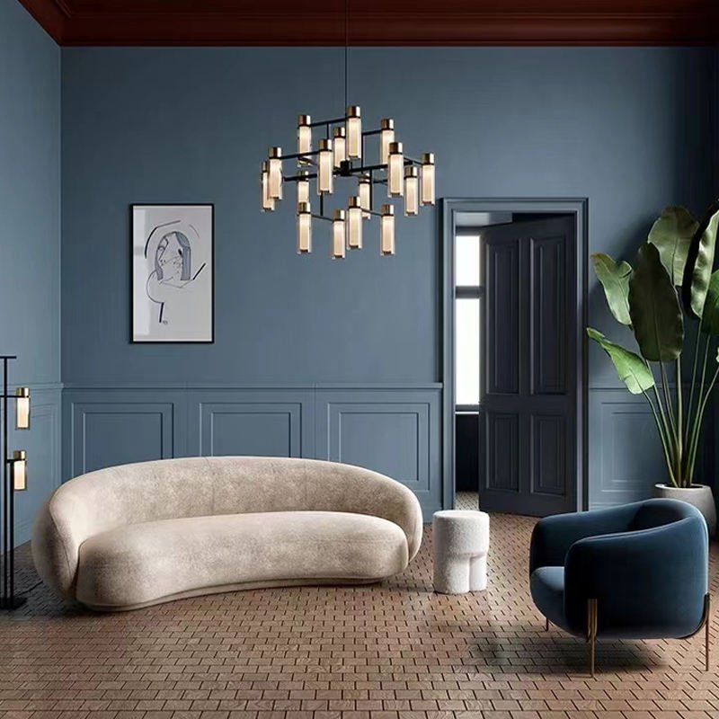 Hot sale modern sofa simple sofa simple special-shaped white light luxury living room sofa furniture combination