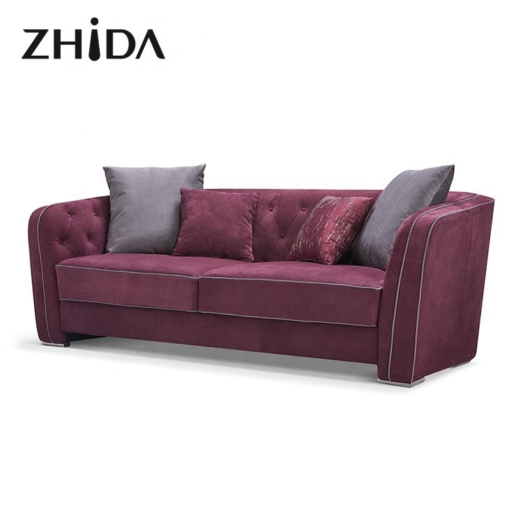 Manufacture custom 3 pieces fabric furniture living room luxury sofas set