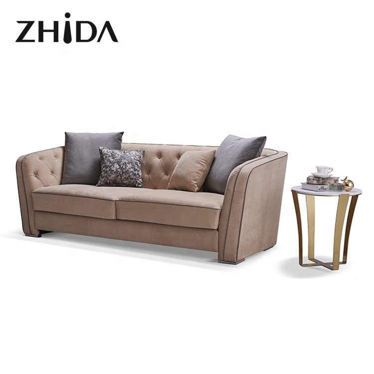 Manufacture custom 3 pieces fabric furniture living room luxury sofas set
