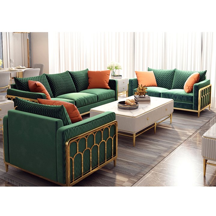 Luxury Throne Royal Wedding Sofa Furniture Set Home Furniture Fabric Bedroom Carton Paper Modern Living Room Sofa 3 Years