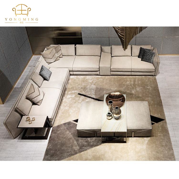 Italian luxury design home furniture modern living room sofa set genuine leather sofa set living room furniture