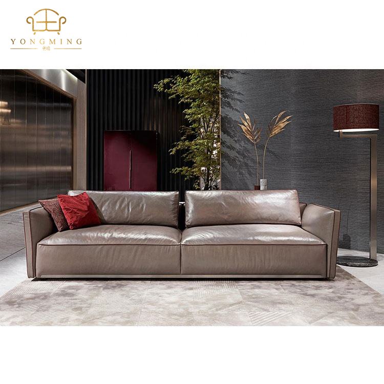 Italian luxury design home furniture modern living room sofa set genuine leather sofa set living room furniture