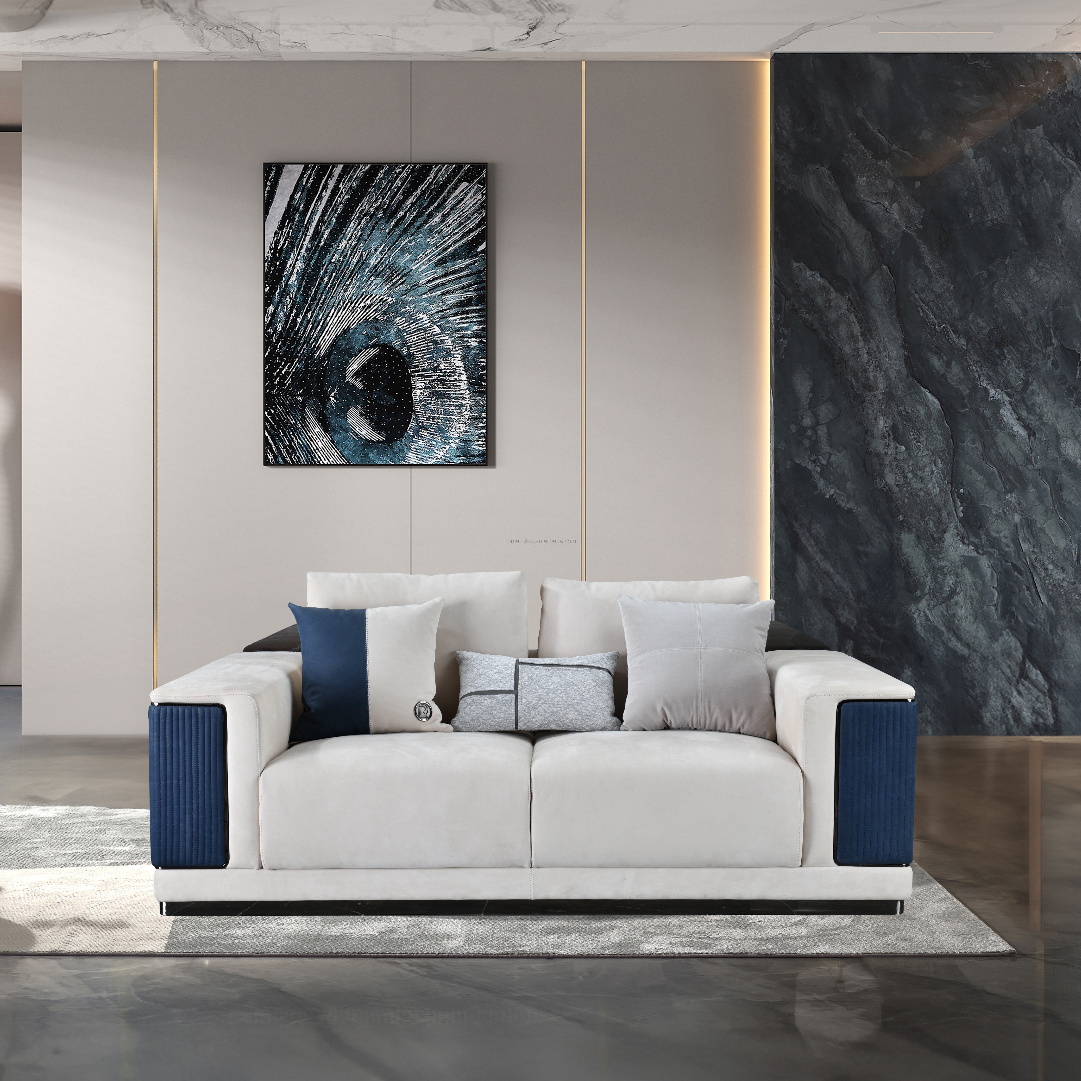 L Shape Sofa Sofa Combination Design Tech Cloth New Set Luxury Modern Living Room Sofa Furniture Leather