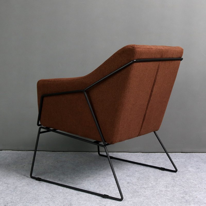 Hot sell best quality 1 or 2 seater leisure iron simple modern soft sofa nordic style living room velvet fabric sofa arm chair