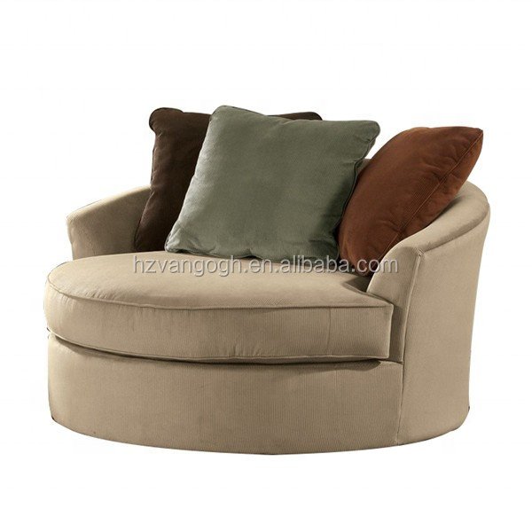 American modern home furniture sofa set round cushion sofa linen fabric living room sofas