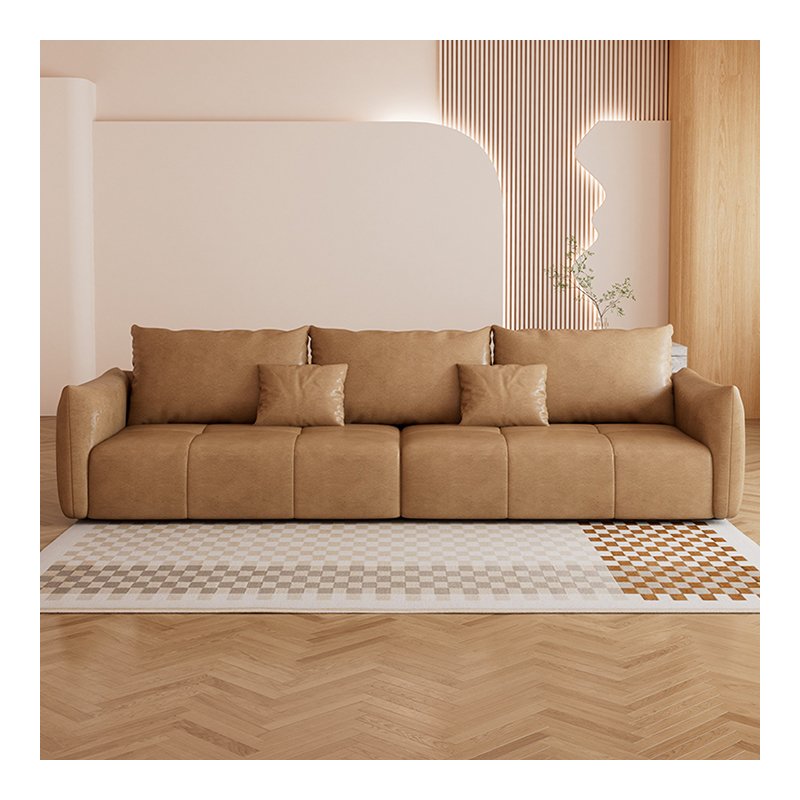 New Wooden Sofa Setsleather Sofa Combination Set Modern Interior Furniture Leather Living Room Sofas