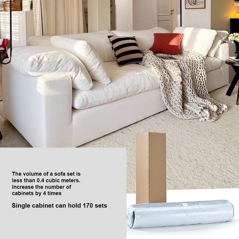 Wholesale quality fabric cloud compressed sofa home furniture Italian modern sectional couch living room sofas with ottoman