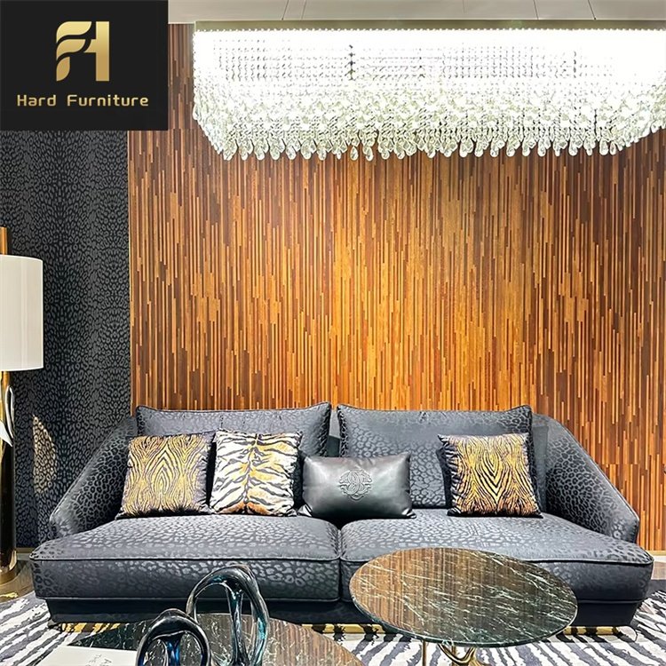High-End Luxury Italian Sofa Furniture Set Leather Custom Sectional Modular Living Room Sofa