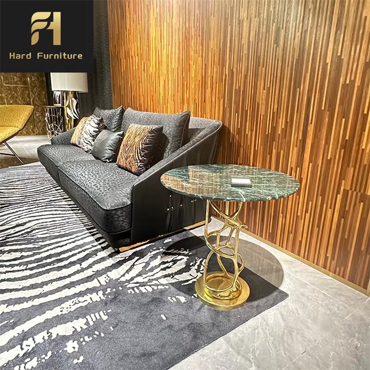 High-End Luxury Italian Sofa Furniture Set Leather Custom Sectional Modular Living Room Sofa