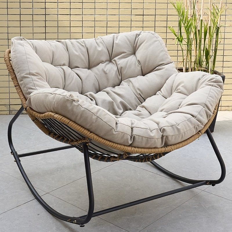 Luxury Sofas Rocking Rattan Wood Fabric Nordic Office Hotel Chair Modern Home Couch Sectional Set Furniture Living Room Sofas