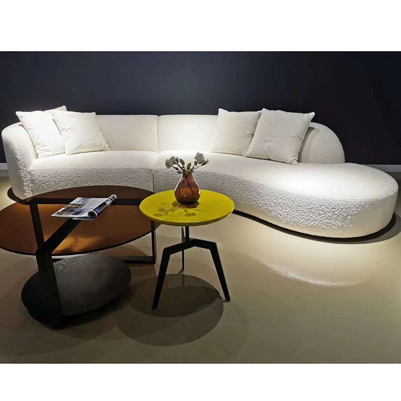 Leisure Luxury Modern Home Living Room Hotel 3 Seater Velvet Sofa Furniture Set Fabric 1 Piece Set of Sofas for Living Room YIBO