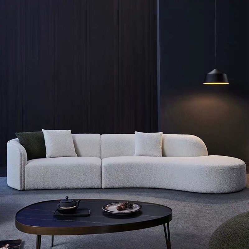 Leisure Luxury Modern Home Living Room Hotel 3 Seater Velvet Sofa Furniture Set Fabric 1 Piece Set of Sofas for Living Room YIBO